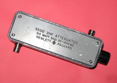 Hp 355D step attenuator 0 to 120DB 10DB steps bncs