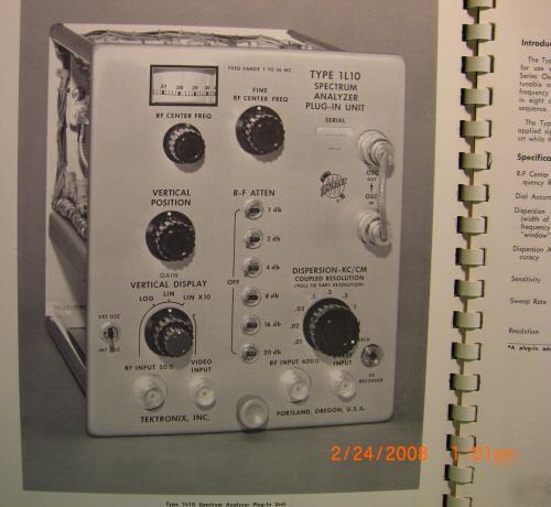 1L10 spectrum analyzer - includes schamtics - 