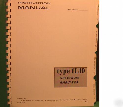 1L10 spectrum analyzer - includes schamtics - 