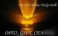 20PCS 194/168 led T10 yellow bullet shape light 12V