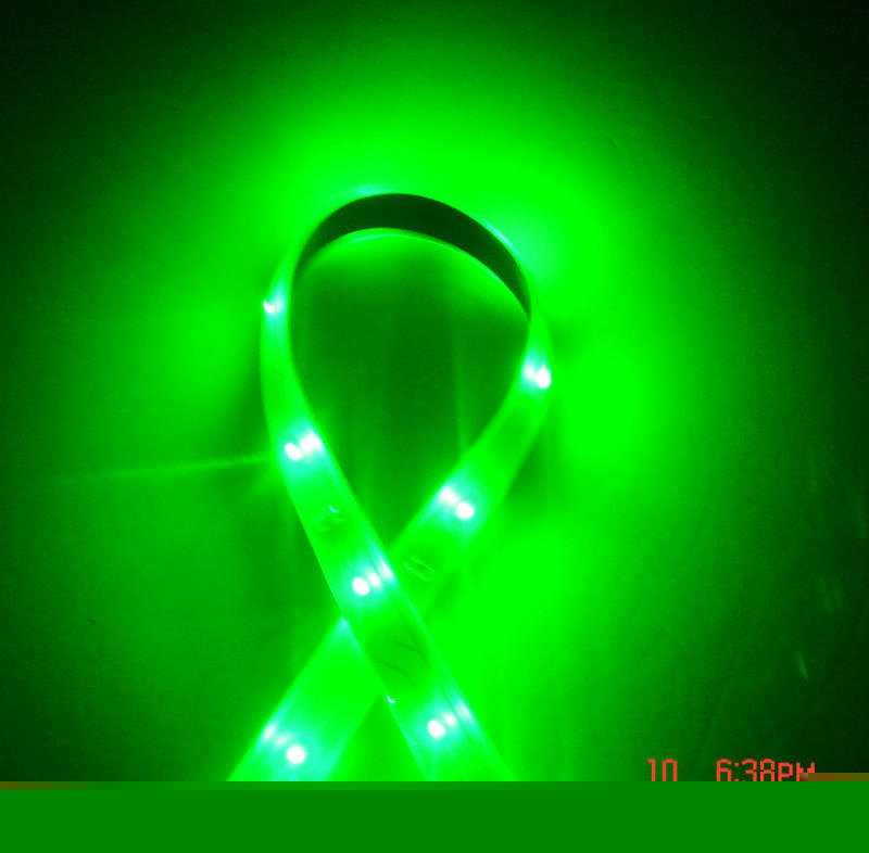 12V 30CM WATERPROOFFLEXIBLE15P green 0603 smd led strip