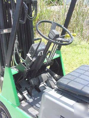 3000 lb mitsubishi forklift 82-180 lpg, cushion,ss,ps,0