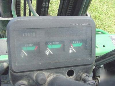 3000 lb mitsubishi forklift 82-180 lpg, cushion,ss,ps,0