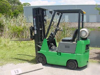 3000 lb mitsubishi forklift 82-180 lpg, cushion,ss,ps,0