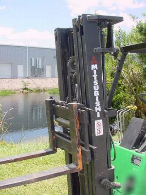 3000 lb mitsubishi forklift 82-180 lpg, cushion,ss,ps,0