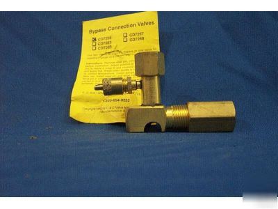 C&d #7255 bypass connection valve