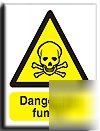 Dangerous fumes sign-adh.vinyl-200X250MM(wa-095-ae)
