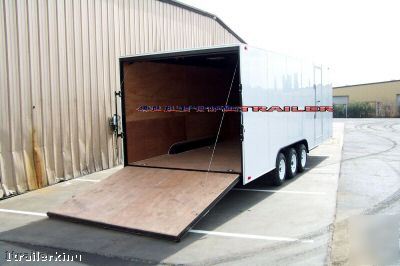 Motorcycle atv car hauler utility 16' enclosed trailer 