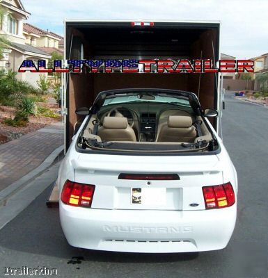 Motorcycle atv car hauler utility 16' enclosed trailer 