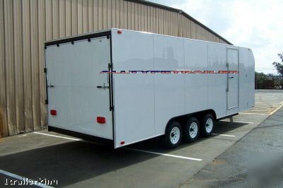 Motorcycle atv car hauler utility 16' enclosed trailer 