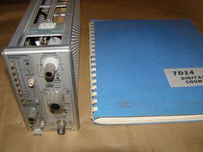 Tektronix 7D14 digital counter plug-in with manual