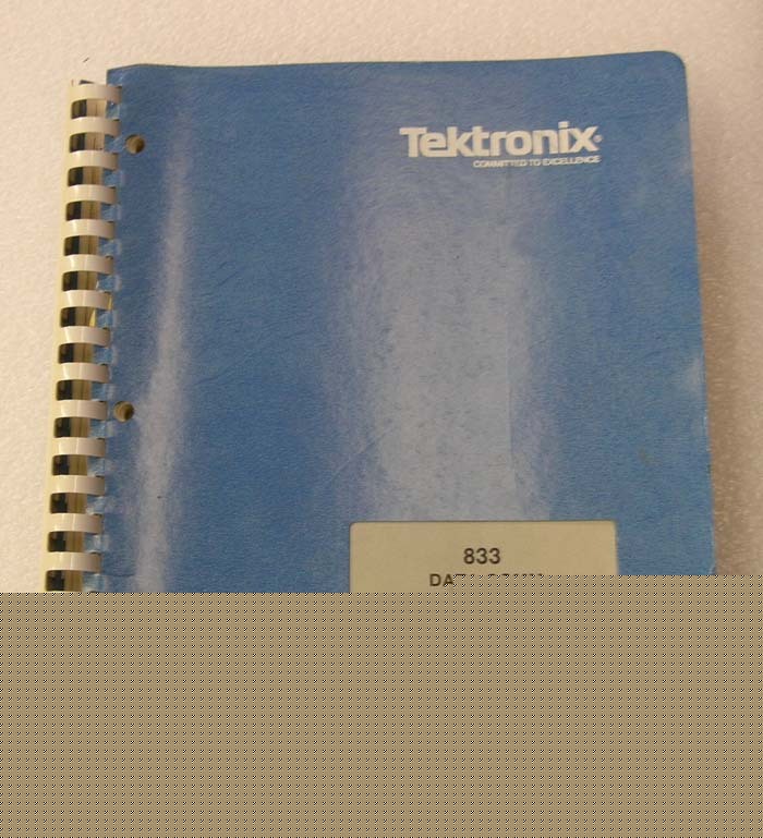 Tektronix 833 data comm tester with options manual