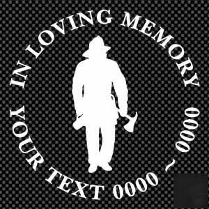 In loving memory fire fighter decal memorial of ILM015
