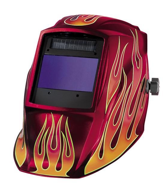 Miller elite auto welding helmet red flame 216323