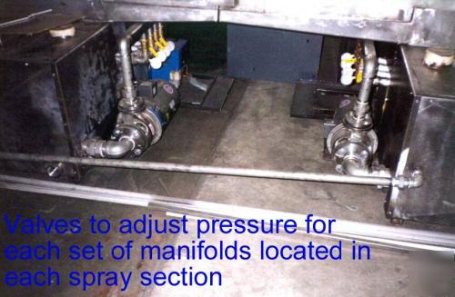 Belt washer parts cleaner hot jet water cleaning