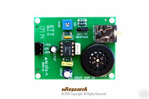 Mini-audio (mini audio board) basic stamp, pic, atmel