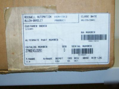 Refurb allen bradley DL40 message display 2706-E43J32B1
