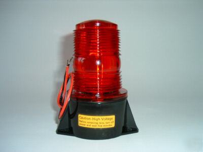 Red strobe light - permanent mount