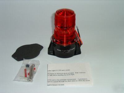 Red strobe light - permanent mount