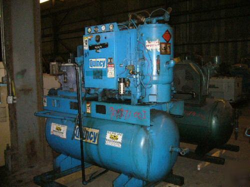 40 hp quincy rotary screw compressor 186 cfm 