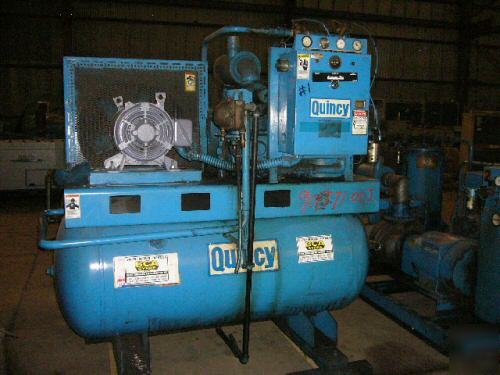 40 hp quincy rotary screw compressor 186 cfm 