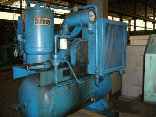 40 hp quincy rotary screw compressor 186 cfm 