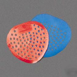 Krystal urinal screen - red or blue - one dozen
