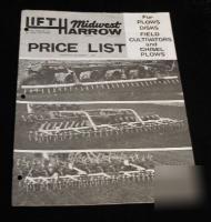 Lift midwest harrow plows disks field cultivators