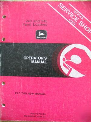 John deere 240 245 loader 1640 1830 1840 2020 2120 2130