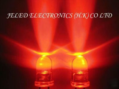 1000XNEW 5MM super bright red led lamp 25,000MCD f/ship