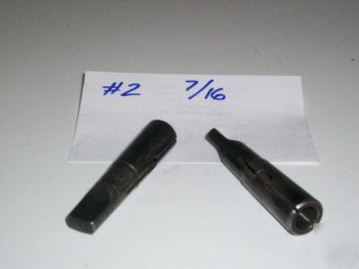 2 morse taper drill drivers split sleeves 7 / 16 2MT