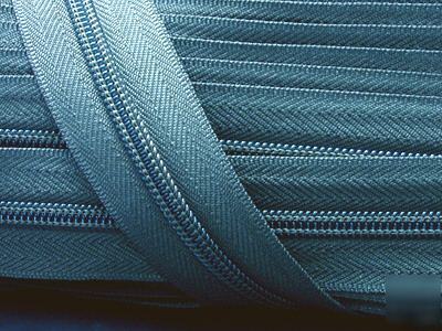 #5 nylon coil zipper chain 20YD (903) light blue