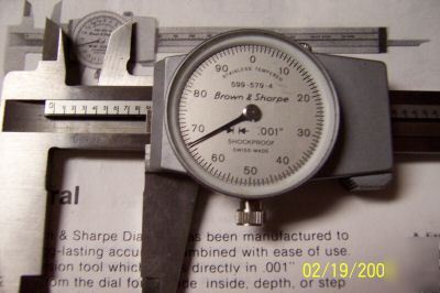 Dial caliper by brown & sharp 6â€ used