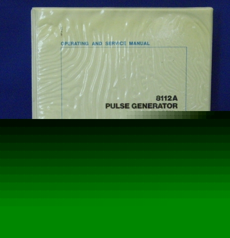 Hp 8112A pulse generator operating & service manual