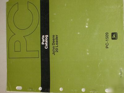 John deere 20 loader parts book manual