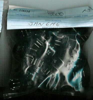 Lot of 23 jan-6H6 tubes nos bulk ge tubes black metal