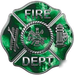 Maltese cross skull decal reflective 2