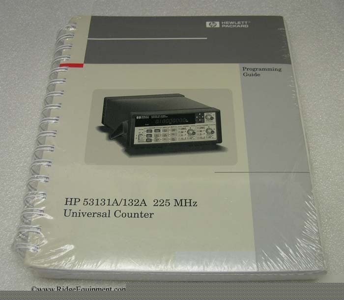 New hp 53131A 53132A counter programming guide * *
