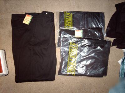 Mens black work trouser's X4 pairs, size 36 leg 33 bnip