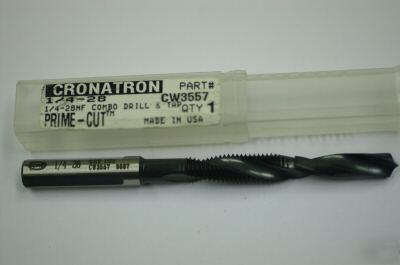 New drill & tap combo cronatron 1/4-28 cnc tooling