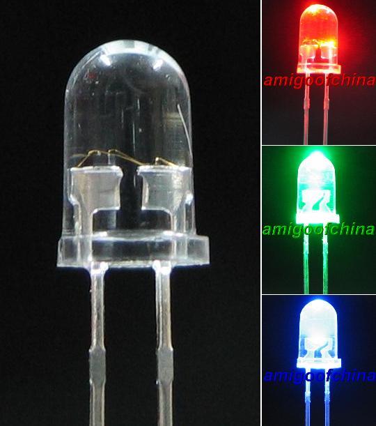 3MM 10X rgb led slow colour change free resistors