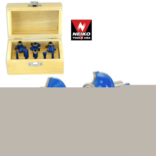 8 pc carbide tipped woodworking router bit tool set