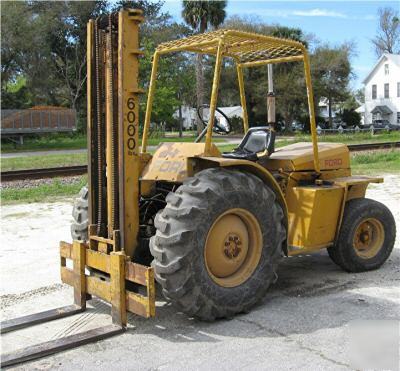 Ford all terrain, 6000LB forklift, gas powered, 12' 