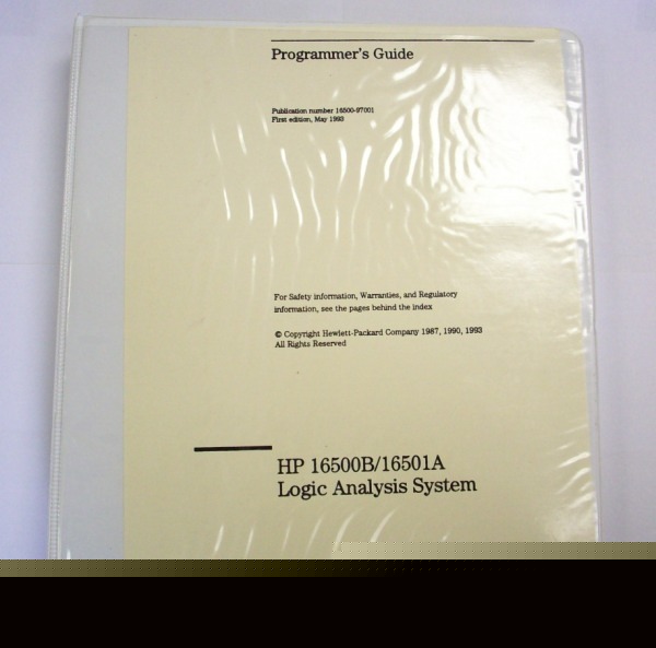 Hp 16500B / 16501A logic analyzer programmers manual