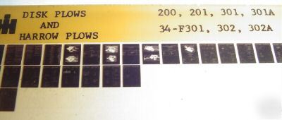 Ih 34 - 302A disk harrow plow parts catalog microfiche