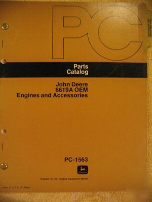 John deere 6419A 6419 a engine parts catalog manual
