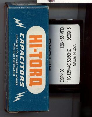 New 130-156 mfd x 125 vac start capacitor hvac - r 