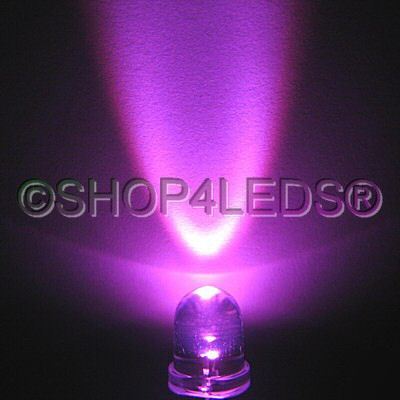 New 50 pcs 8MM wide angle 30KMCD pink led f/r 40Â° 