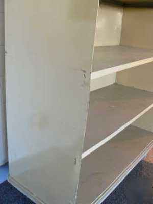 Rolling metal shelving unit