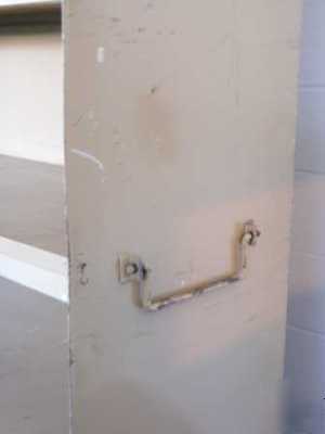 Rolling metal shelving unit